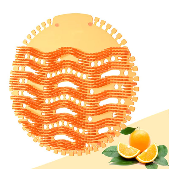 Orangefarbene Bio Duftmatte für das Easy Peezy Urinal